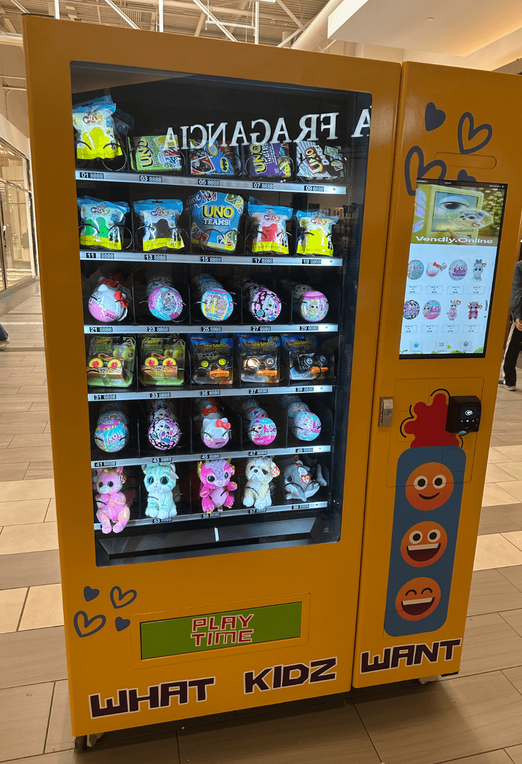 VendToyz novelty plush vending machine at Lakewood Center Mall